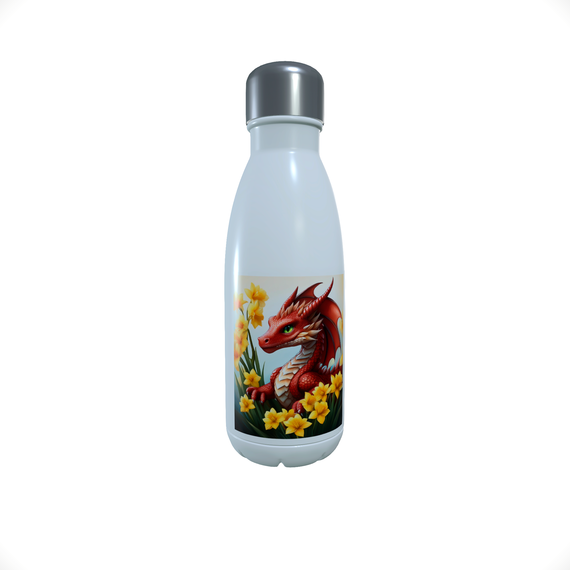 Welsh Dragon and Daffodils....500ml Thermal Drinks Bottle - Click Image to Close